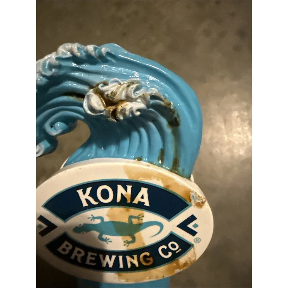 Kona Brewing CO. Beer Tap Handle Big Wave Blue 11.5